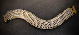 Silver and Gold Dragonscale bracelet