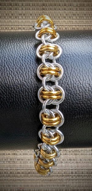 Gold and Silver Barrel Bracelet