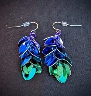 Galaxy Shaggy Scale Earrings