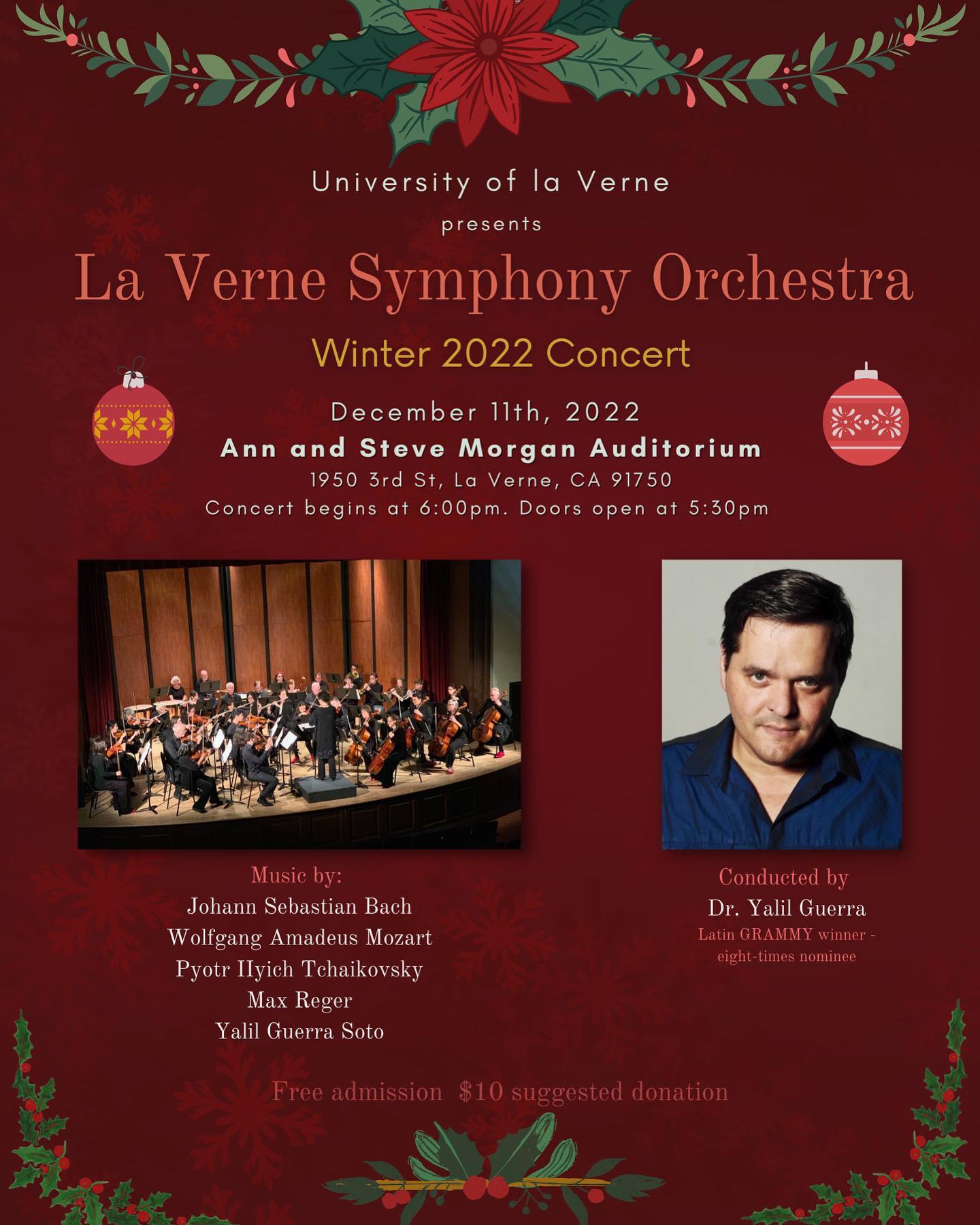 University of La Verne Orchestra Concert Flyer