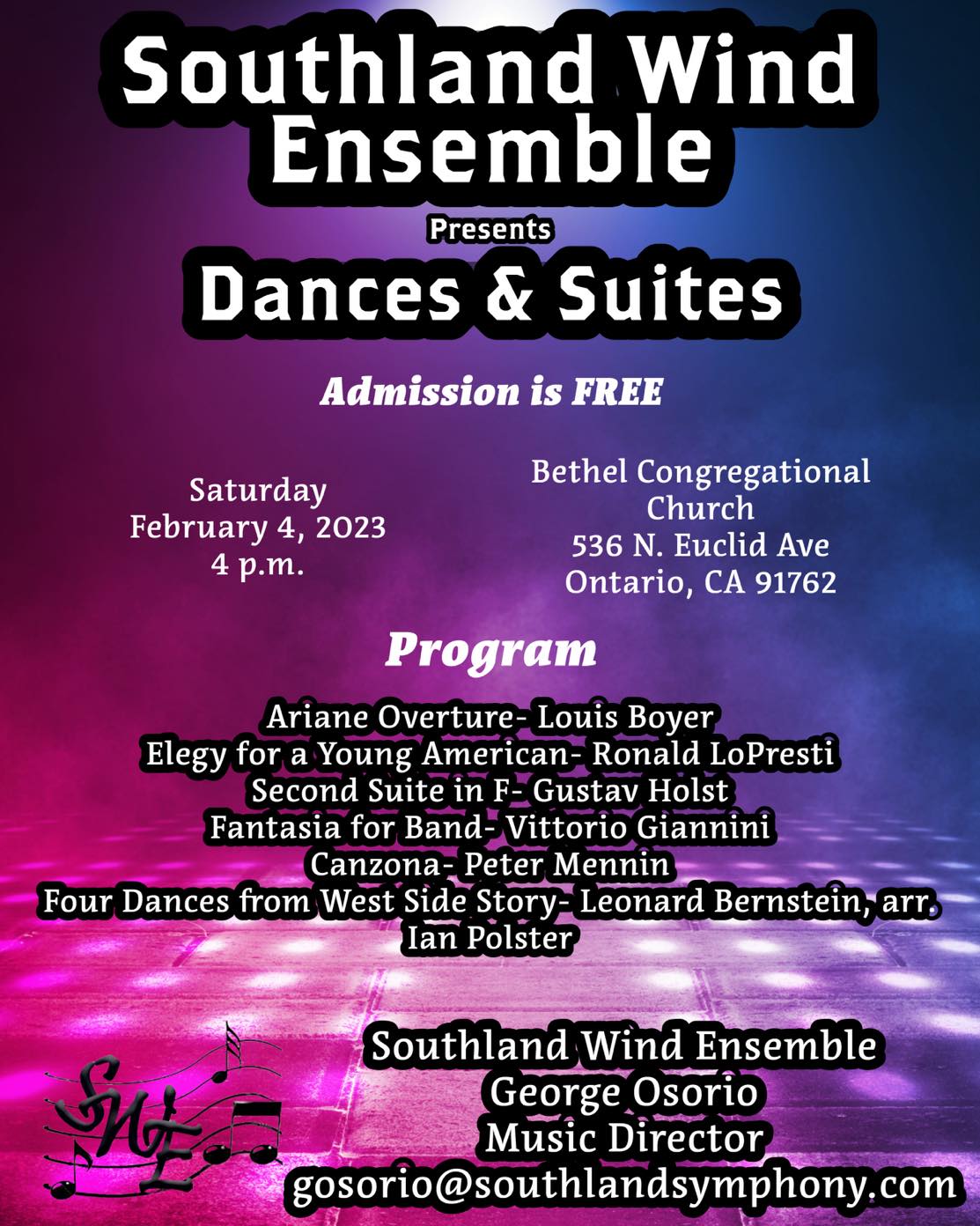 Southland Wind Ensemble flyer