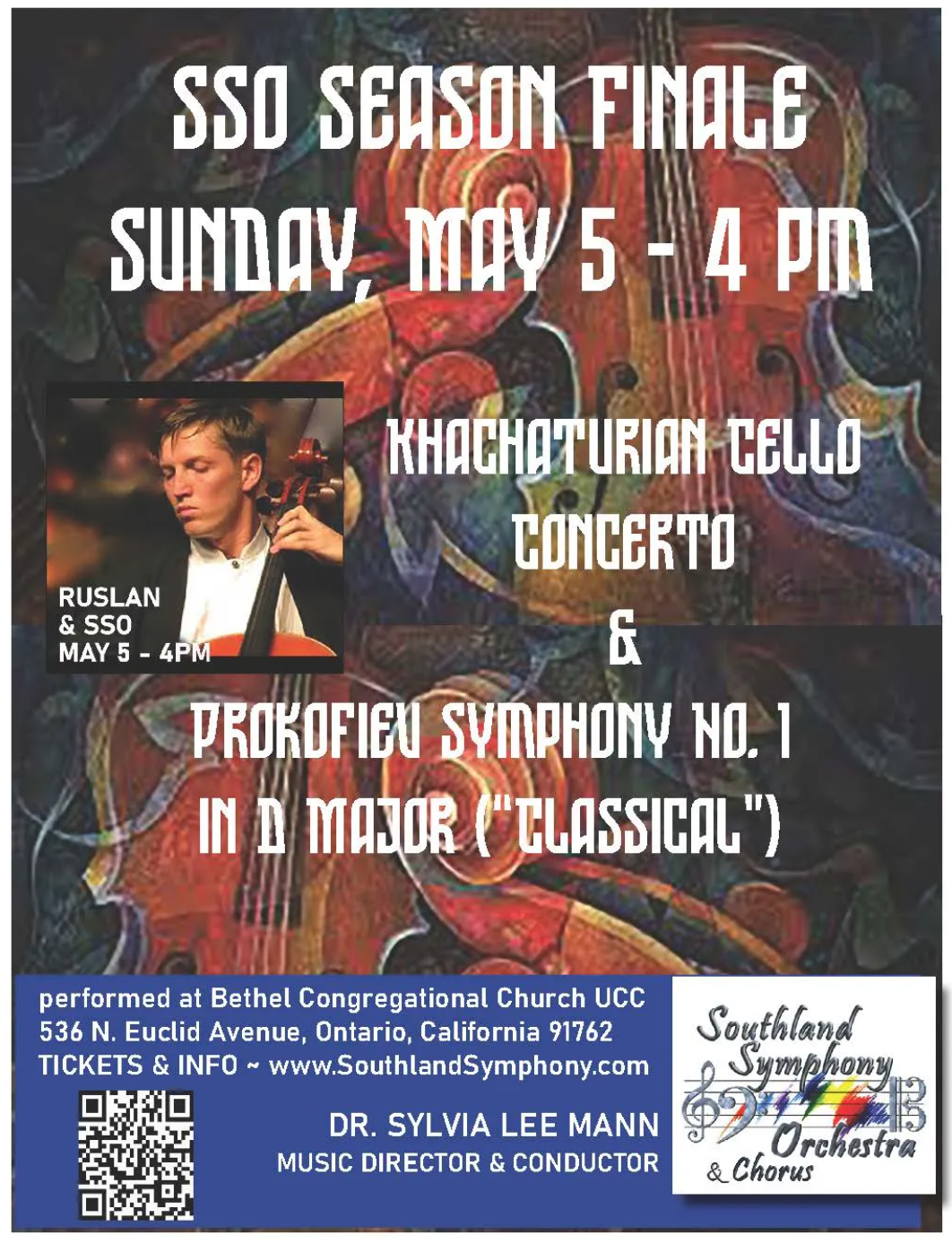 Southland Symphony concert flyer for 5-5-24