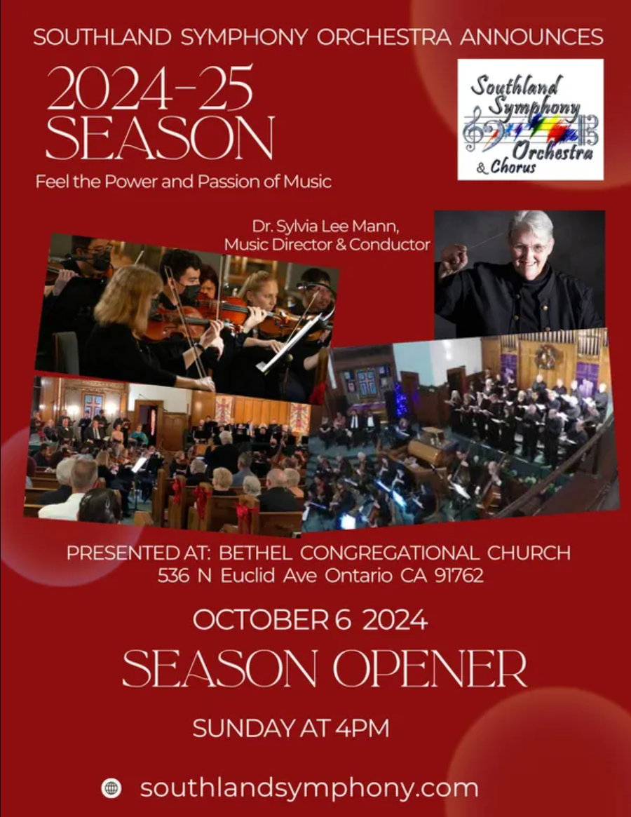 Southland Symphony Concert Flyer - Season Opener - October 6, 2024